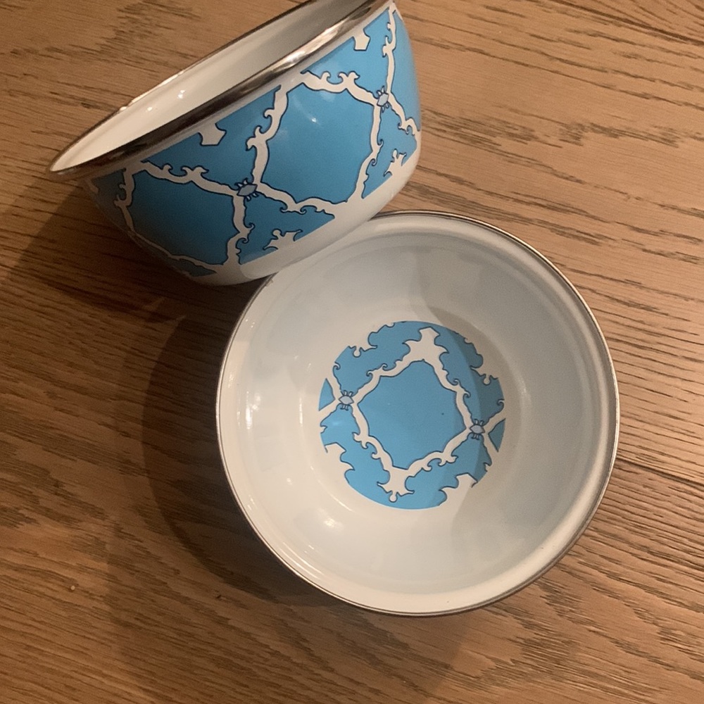 Golden Rabbit Enamel Bowls